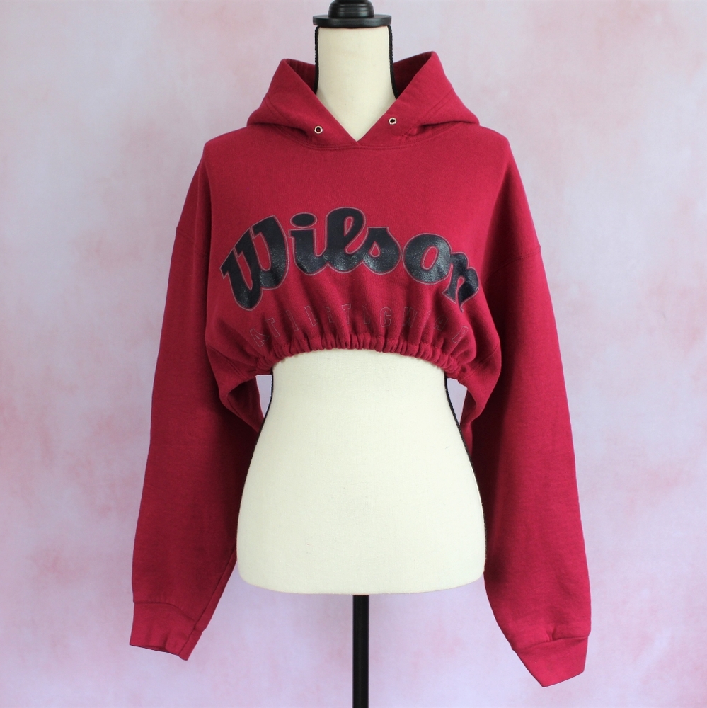 Vintage Wilson Cropped Hoodie